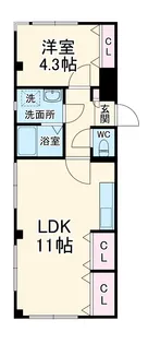 uハウス【1階】の間取り