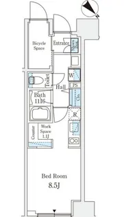 リテラス西日暮里【3階】の間取り