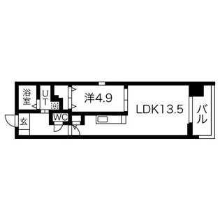 THE BRICKS【1001号室】の間取り