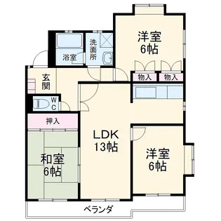 ラ・ファミーユ【1-201号室】の間取り