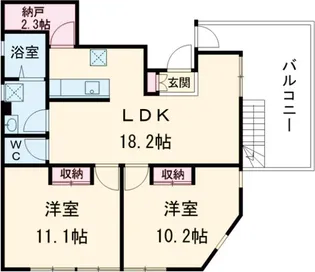 元本郷田口ビルⅡ【3階】の間取り
