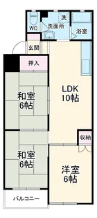 マンション築山第2【2階】の間取り