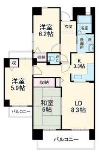 T’s garden清瀬【7階】の間取り