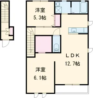 城山ヒルズB【2階】の間取り