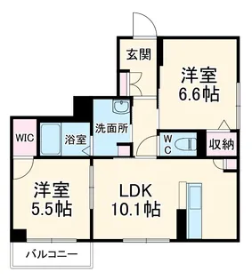 レジデンシア湘南茅ヶ崎【1階】の間取り