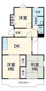 ベルハイムOKADA【D-2号室】の間取り