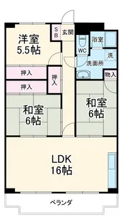 OS・SKYフレックス藤が丘【6階】の間取り