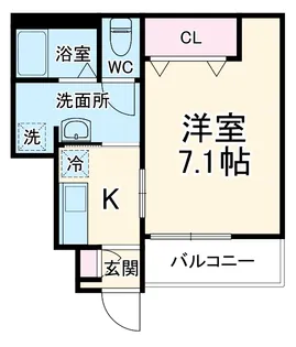 クラシオ北習志野【1階】の間取り