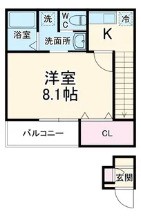 クラシオ北習志野【2階】の間取り
