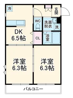 Wandee美郷台【203号室】の間取り