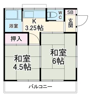 岩井荘【2階】の間取り