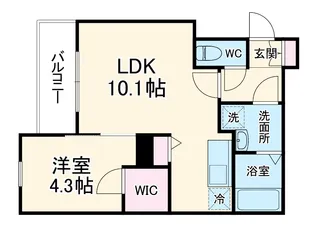 ジーメゾン妙興寺ルクシア【0103号室】の間取り