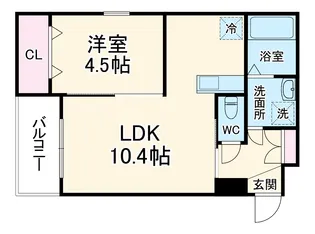 ジーメゾン妙興寺ルクシア【0202号室】の間取り