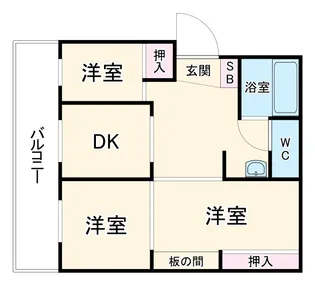 浦和栄和団地5号棟【4階】の間取り