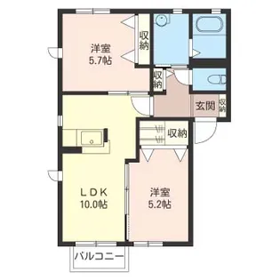 クレシェンテA【2階】の間取り