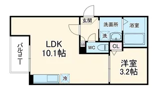 Jack sunashindenⅠ【301号室】の間取り