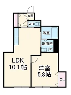 メゾンドコリンヌ【1階】の間取り
