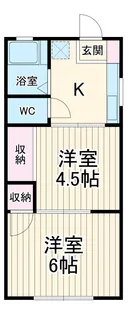 コーポ三ツ沢【101号室】の間取り