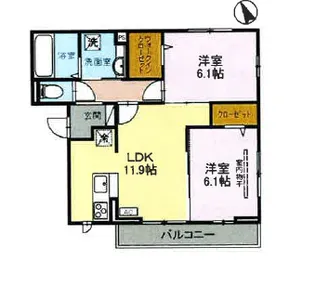 ドエルH【3階】の間取り