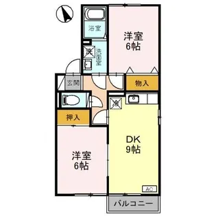 アットイーズⅠ【2階】の間取り