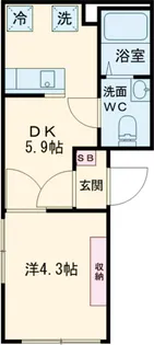 オレア浅草東【2階】の間取り