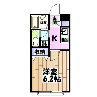 ヴィラージュ中町WEST【101号室】の間取り