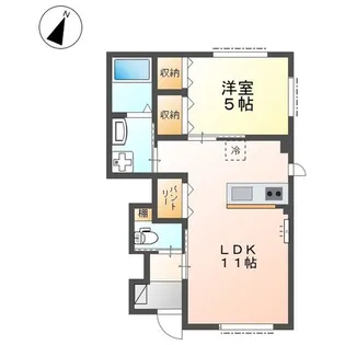 パレス北野【108号室】の間取り