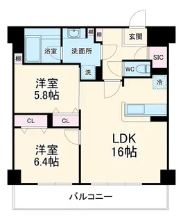 フィルージュ浦和常盤【2階】の間取り