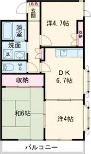 グリーンヒル【4階】の間取り
