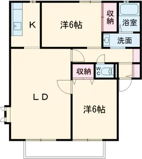 サンフラワー B棟【2階】の間取り