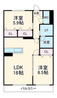 マイハイム緑【3階】の間取り
