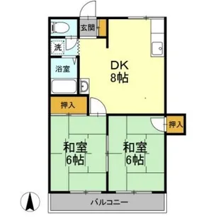 サンコーポ富士【2階】の間取り