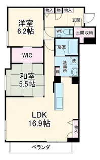 ラ・メゾン・カノン桜木町【303号室】の間取り