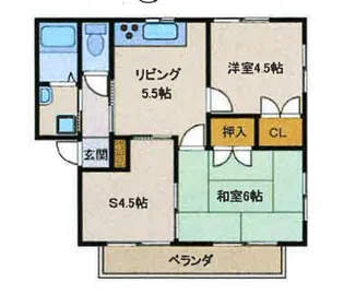 プロスペリティー行田【1階】の間取り