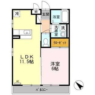 One's Harbor【306号室】の間取り