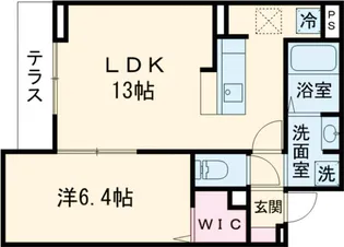セレスティア祖師谷【1階】の間取り