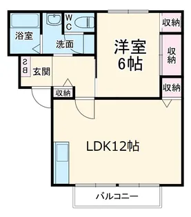 ア・レ・シュロスA【2階】の間取り