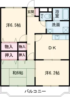エムロード21 A棟【3階】の間取り