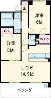 ラフィネスおもちゃのまち駅前【7階】の間取り