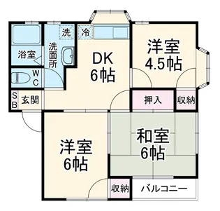 ハイツ望月【1階】の間取り