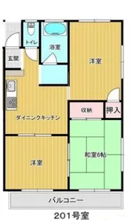 カーサ・リベルタ【02010号室】の間取り