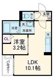 Jack shioike Ⅰ【102号室】の間取り