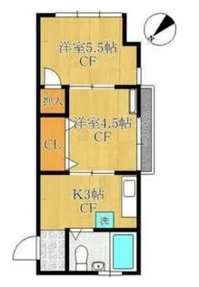 豊島リバーハイツ【2階】の間取り