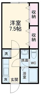 サイドワン【0202号室】の間取り