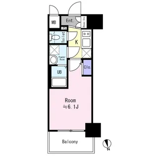エスリード難波AGREA【1404号室】の間取り