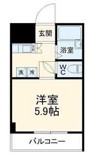 カーサ ヴェルデ【203号室】の間取り