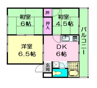 ベルネージュアサヒ【301号室】の間取り