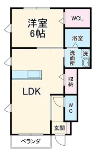 フルール・ド・ソレイユ【1階】の間取り