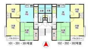 カサベルテ・ハラシマ【301号室】の間取り
