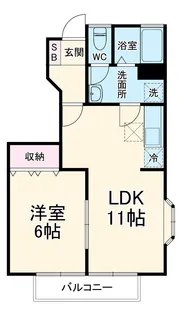 エクセレント・クレオ【1階】の間取り